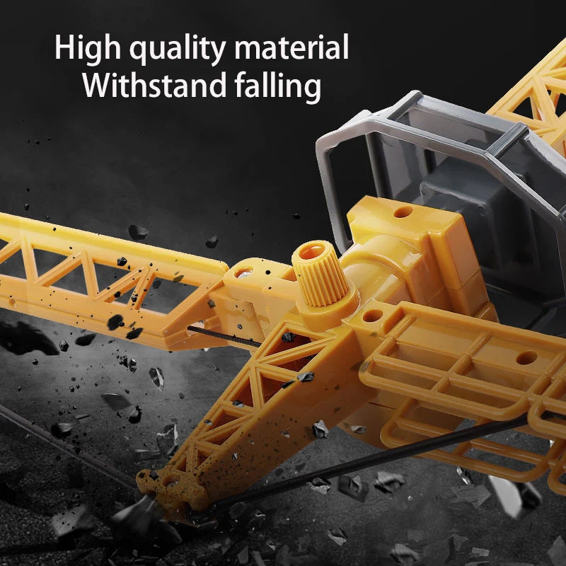 Engineering Diecast Tower Crane Forklift Bulldozer Excavator Vehicle Model Toys for Boys Alloy+Plastic Tractor Inertial Driving