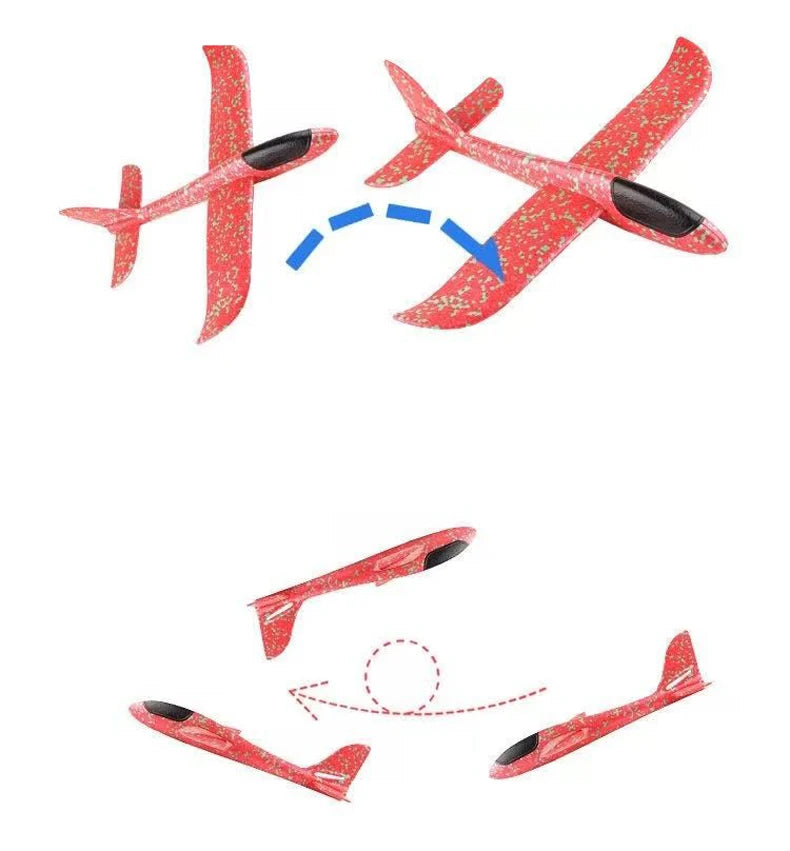 48cm Large Foam Plane Glider Hand Throw Airplane Inertial EPP Bubble Planes Outdoor Launch Kids Toys for Children Boys Gift