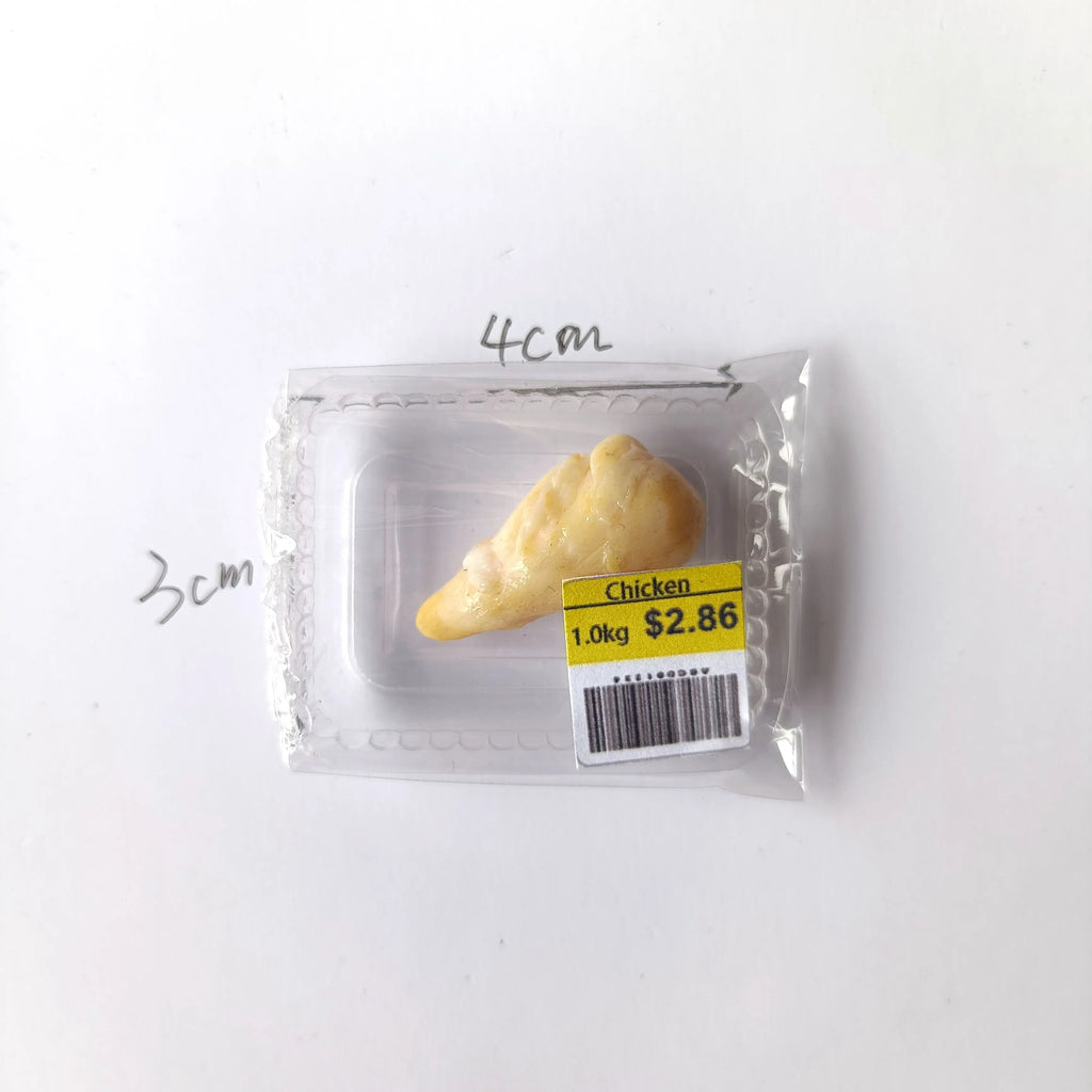 New Miniature Supermarket Food Simulation Beefsteak Salmon Bacon Beef Roll for Doll House Mini Kitchen Clay Food Accessories