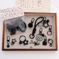 1Set 15pcs Plastic Perler Bead Charms Multicolor DIY Keychain Bag Pendant Accessories Craft Making Supplies With Jump Rings