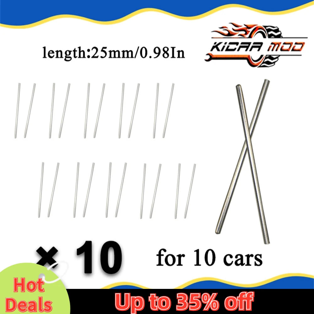 1/64 Model Car Wheels Axle For Replacement Parts for Matchbox Tomica Diecast Model Toys (10 Sets)