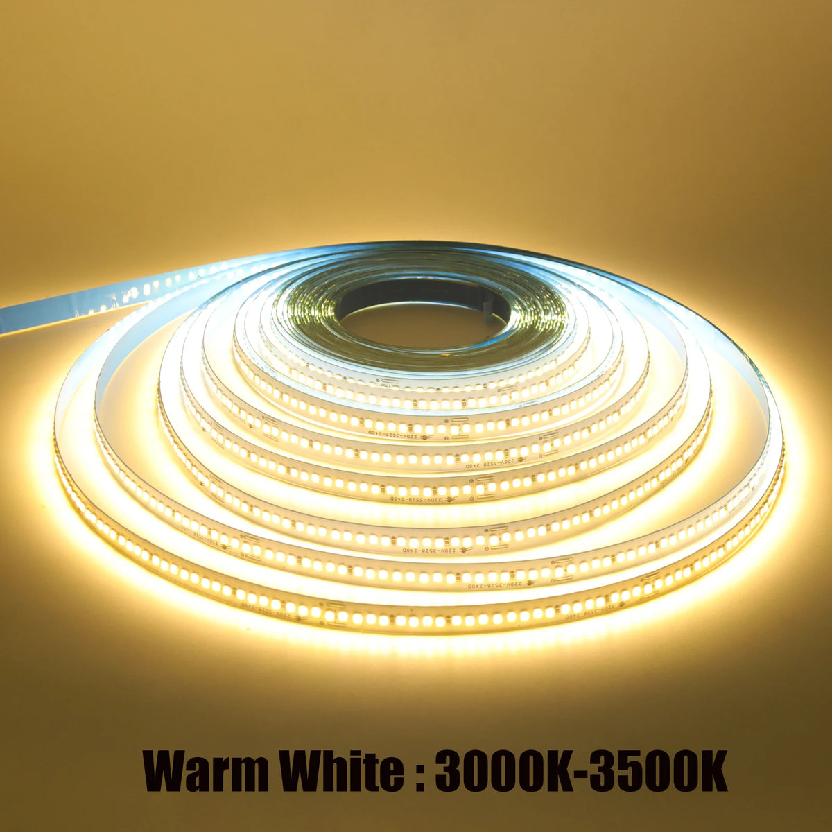 AC 220V 110V LED Strip 240Leds/M IP44 10CM Cut Home Decor Warm/Natural White Self Adhesive Flexible Ribbon Stripe Chain Light