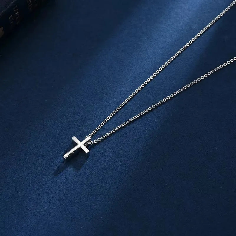 PANJBJ 925 Sterling Silver Onyx Necklace for Women Girl Concise Individuality Fashion Jewelry Birthday Gift Dropshipping