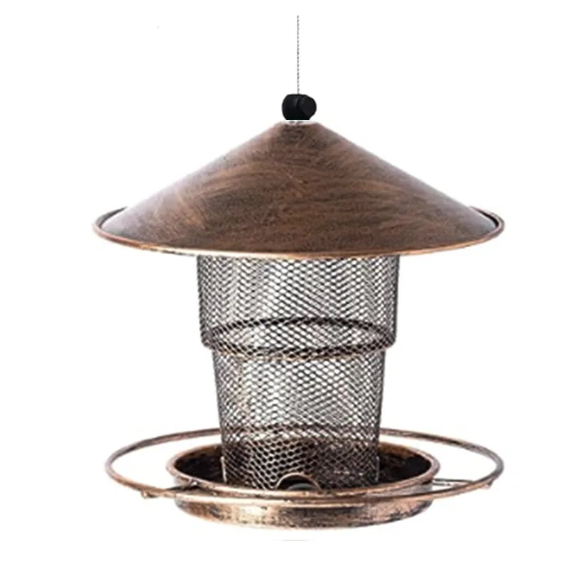 Bird Feeder for Outdoor Hanging Large Capacity Squirrel Proof Birdfeeders Heavy Duty Metal Bird Feeders for Outside