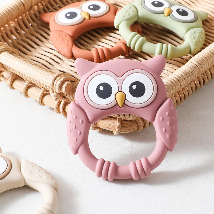 1PC Baby Silicone Teether Toys Food Grade Silicone Teething Animal Dental Teething Goods for Newborn Soothing Nursing Toys