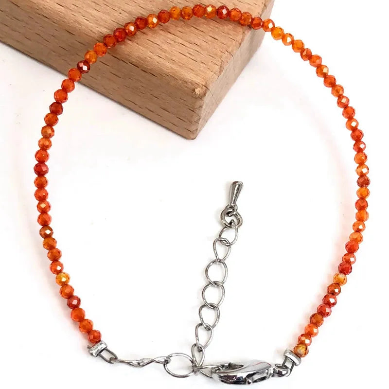 Mini 2-3mm Stone Beaded Faceted Natural Agat Quartzs Necklaces bracelet Female Fashion Party Choker for Women Girls Jewelry Gift