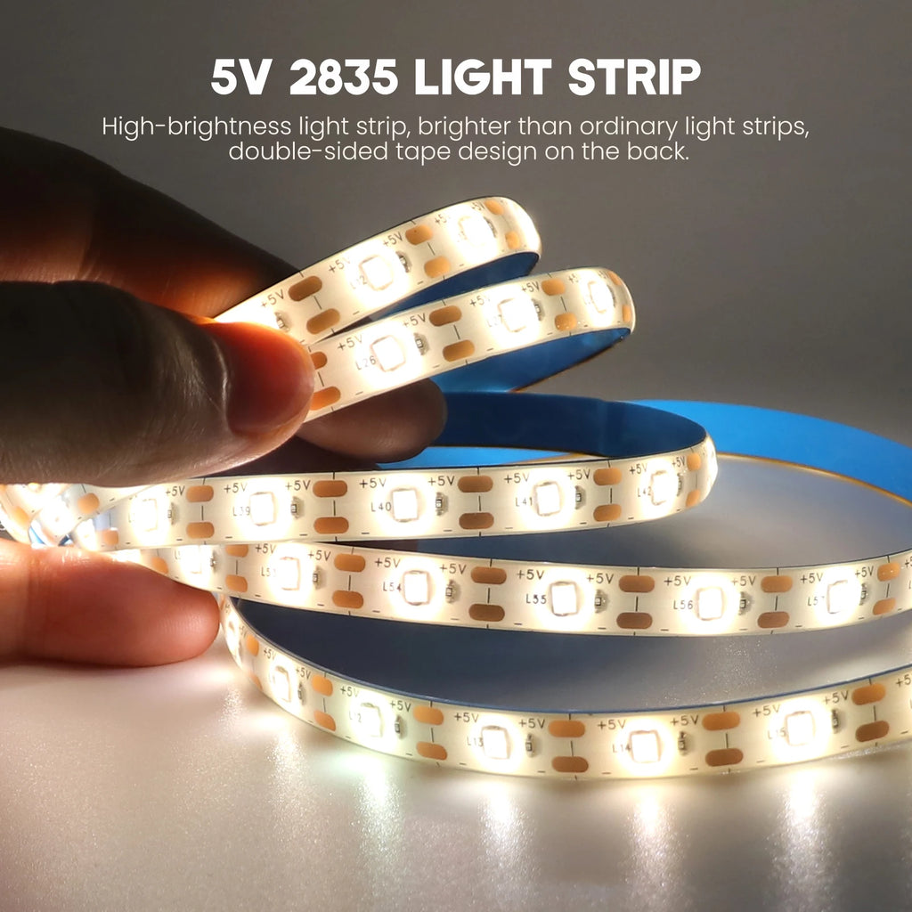 DC 5V USB LED Strips 2835 Warm Cold White LED Strip Light TV Backlight Lighting Tape for Room Decor 0.5m-5m LED String Light
