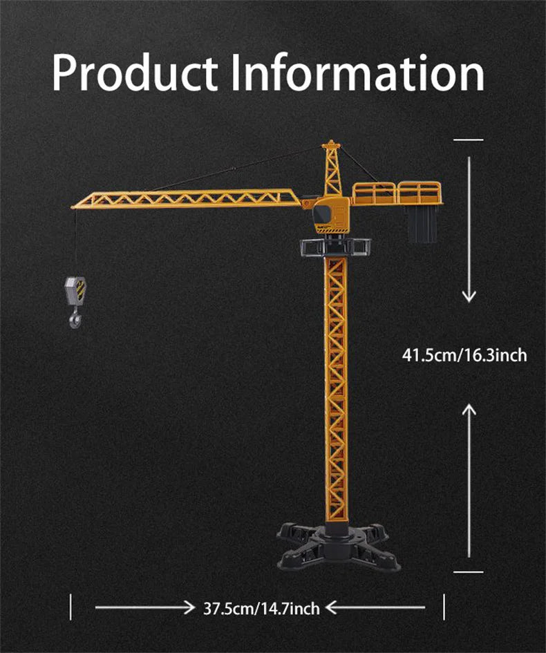 Engineering Diecast Tower Crane Forklift Bulldozer Excavator Vehicle Model Toys for Boys Alloy+Plastic Tractor Inertial Driving