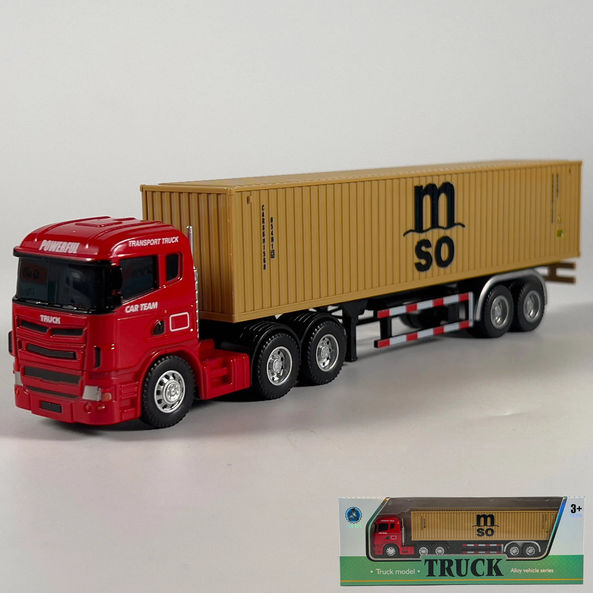 1:64 Scania Container Truck American Container Truck Alloy Diecast Model Car Home Decoration Ornaments Collections Hobby Holiday