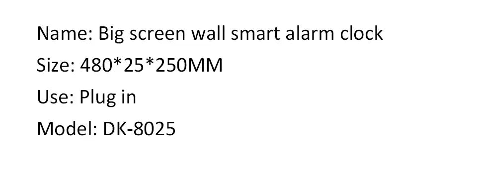 21 Inch Large Digital Wall Clock USB Powered Time Calendar 12/24H Time/Day/Month/Year/Temp Display Electronic LED Alarm Clock