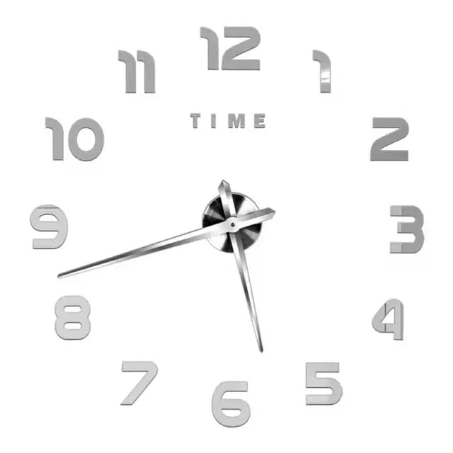 2D/3D Large Roman Numeral Acrylic Mirror Wall Clock Sticker Fashion DIY Quartz Clocks Watch Home Decoration Living Room Stickers