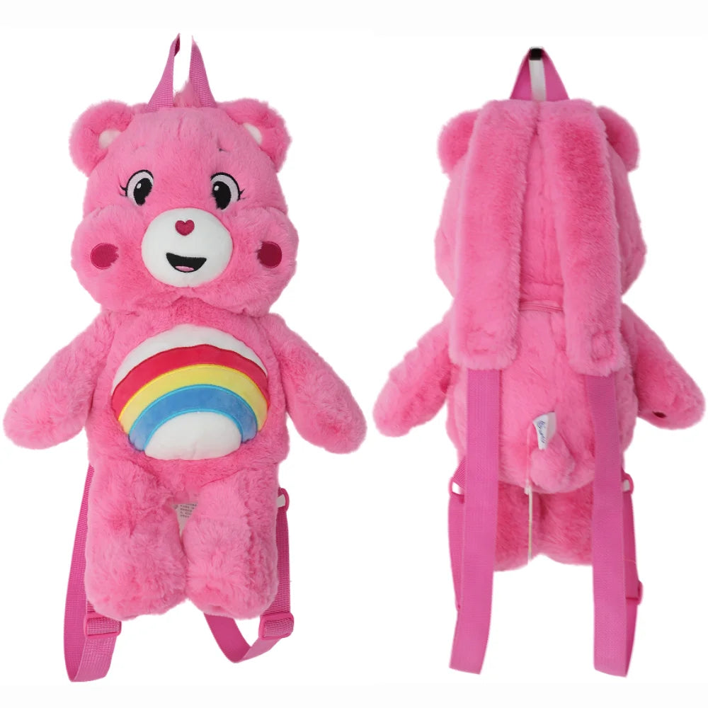 40cm Care Bears Plush Backpack Cute Cartoon Stuffed Bear Schoolbag Shoulder Bag Ideal Birthday & Early Education Gift for Kids