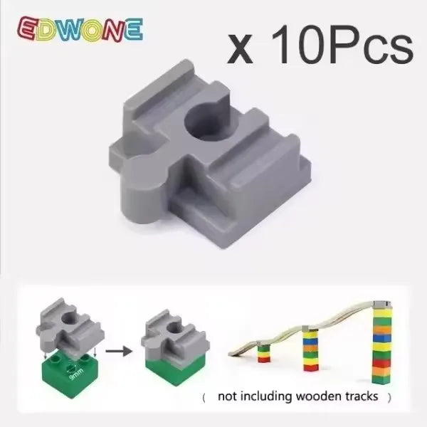 All Kinds Connectors Wooden Train Track Accessories Universal Plastic Building Blocks Adapters Fit for Brand Wooden Track Toys