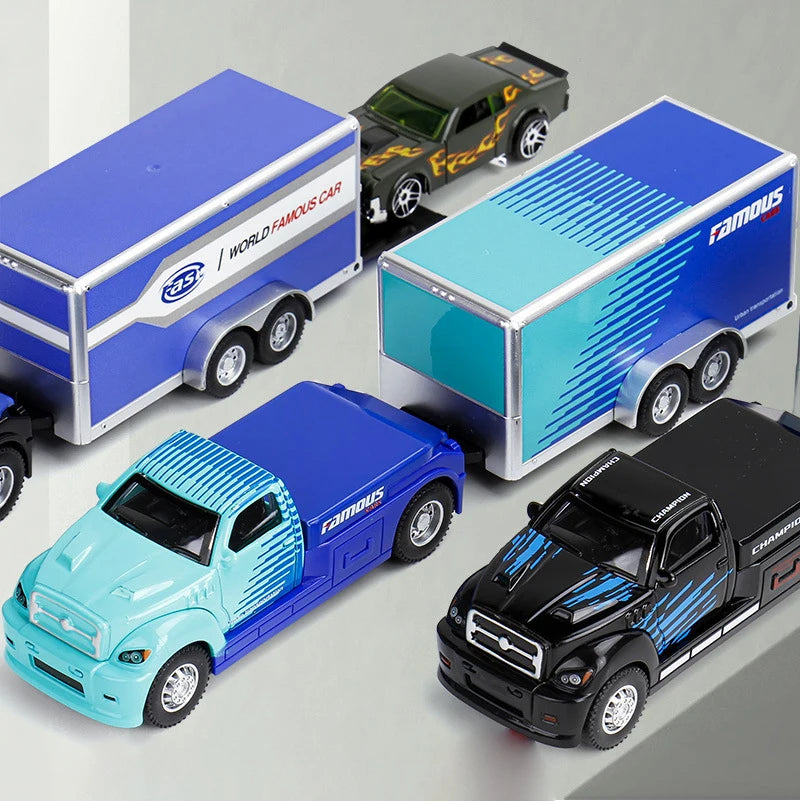 1:64 Scania Container Truck American Container Truck Alloy Diecast Model Car Home Decoration Ornaments Collections Hobby Holiday