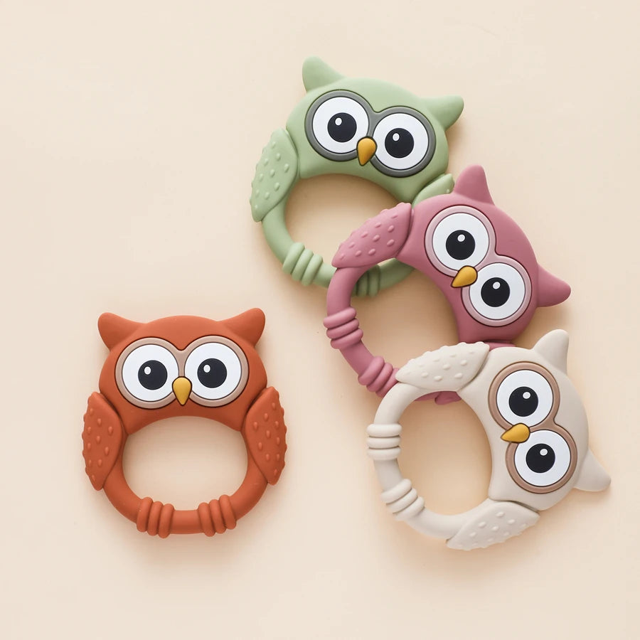 1PC Baby Silicone Teether Toys Food Grade Silicone Teething Animal Dental Teething Goods for Newborn Soothing Nursing Toys