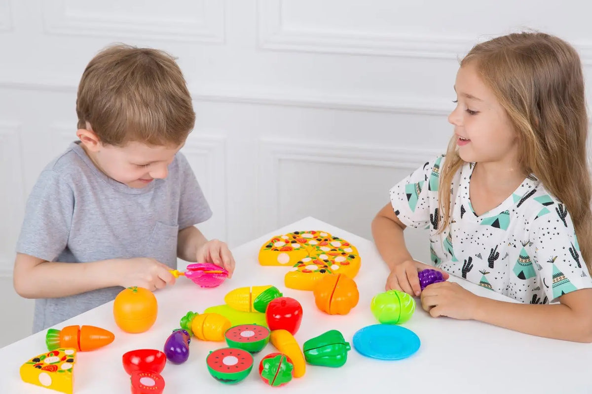 Cutting Fruits Vegetables Toys Set Game Baby Plastic Food Toy Simulated Kitchen Toy Children Pretend Play Cakes Toys Girls Gifts