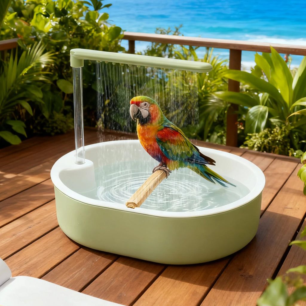 Parrot Automatic Shower Pet Bird Bath Cage Basin USB Electric Circulating Water Bird Bathtub for Lovebird Cockatiel Birds Toy