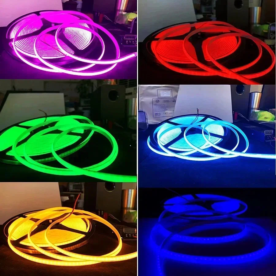 Dimmable 5V USB 5m COB LED Strip Light with Hand Scan Dimmable Touch Sensor Switch Push Switch Room TV Background Decoration