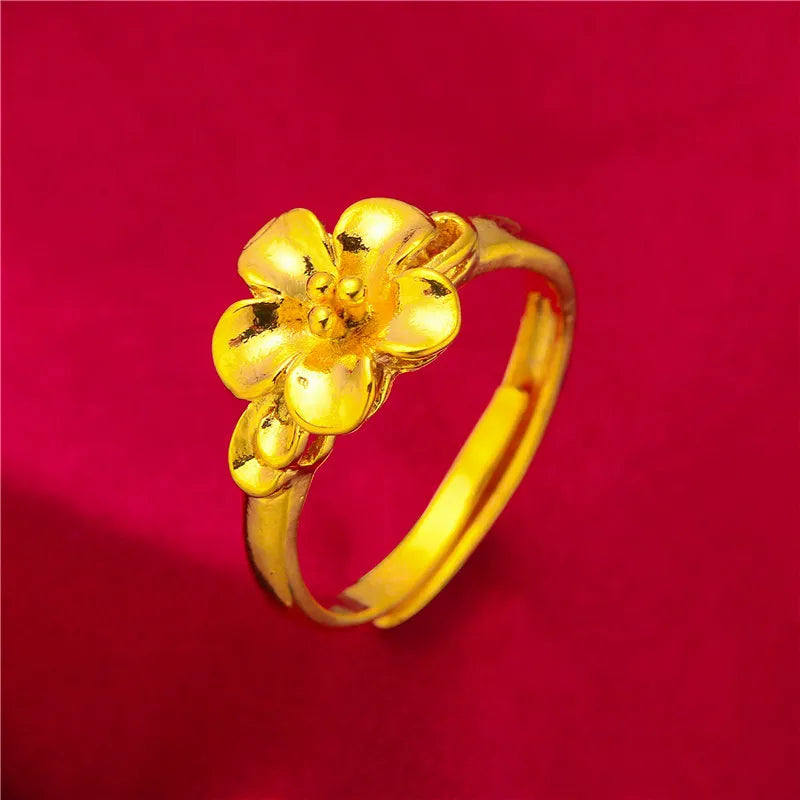 ANIID Dubai Gold Color Ring For Women Resizable Brazilian Wedding Bride Arabic Ethiopian Finger Ring Nigerian Jewellery Moroccan