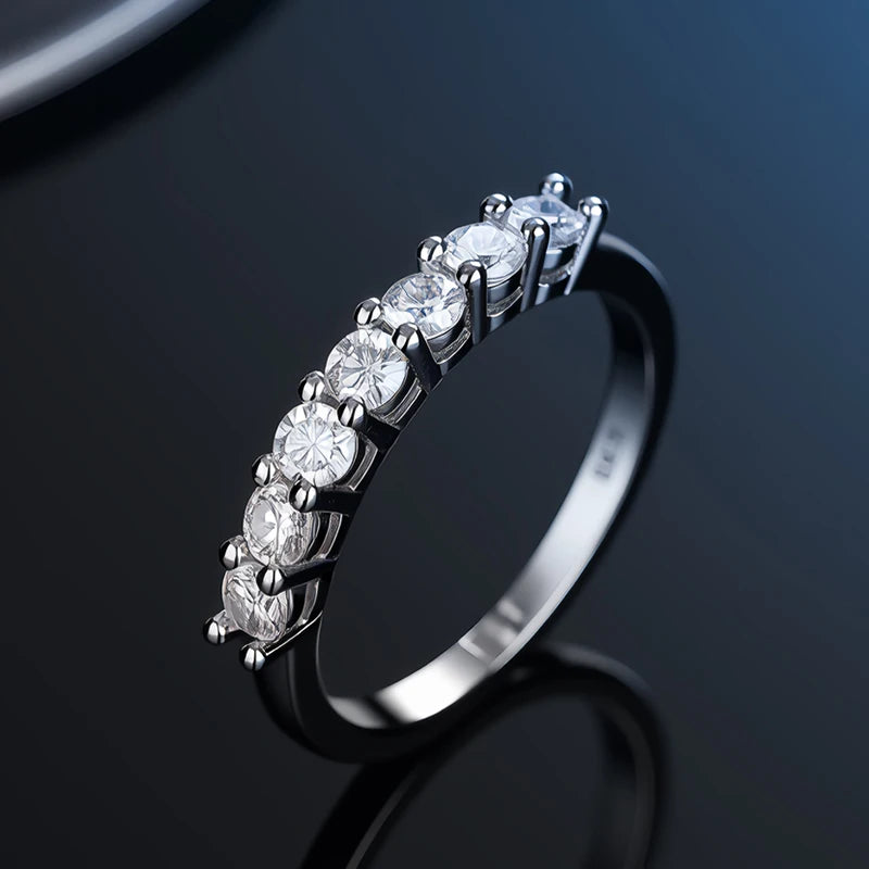 Wholesale Moissanite And Zircon Unisex Rings 100% Real S925 Silver Ring D VVS1 For Men and Women Luxury Brilliant