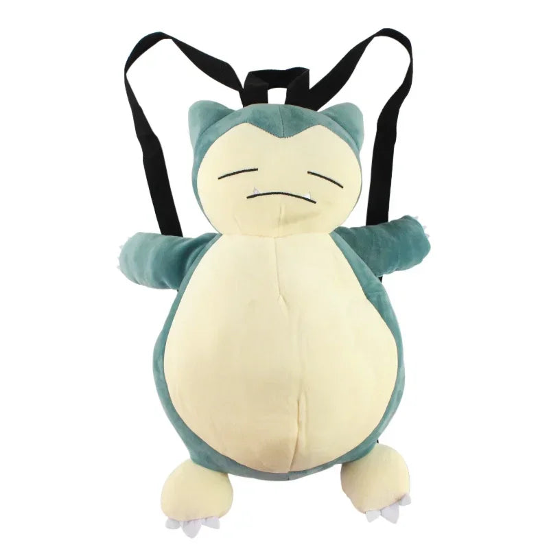 Pokemon Cartoon Snorlax Plush Backpack Kawaii Doll Plush Bag Cosplay Props Christmas Gifts Kids Schoolbag