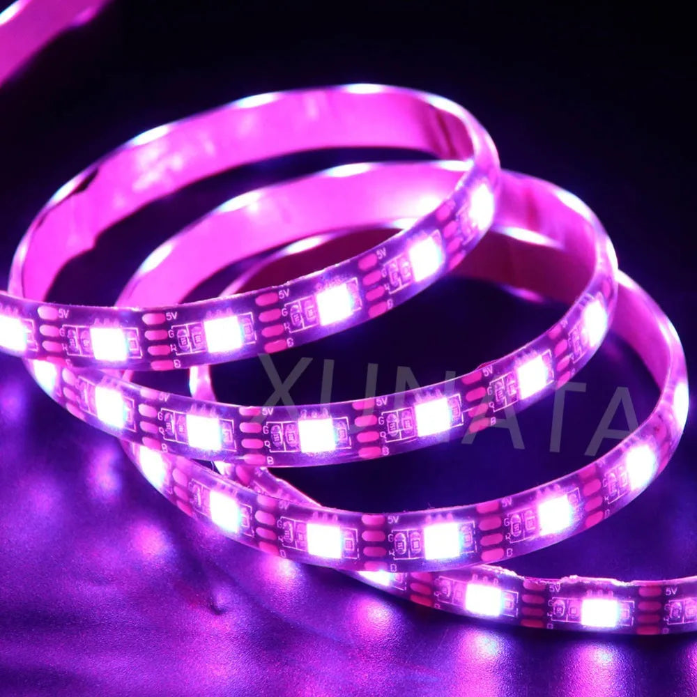 5V USB LED Strip RGB Light 5050 24key / 44key Remote Control Kit USB Power Waterproof Flexible Led Tape Adhesive TV Backlights