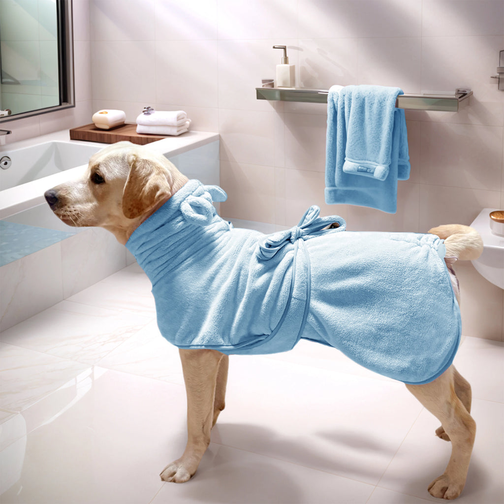 Quick Drying Soft Pet Bath Towel Robe Absorbent Soft Pet Bathrobe Dog Bath Towel for Small Big Medium Dogs and Cat