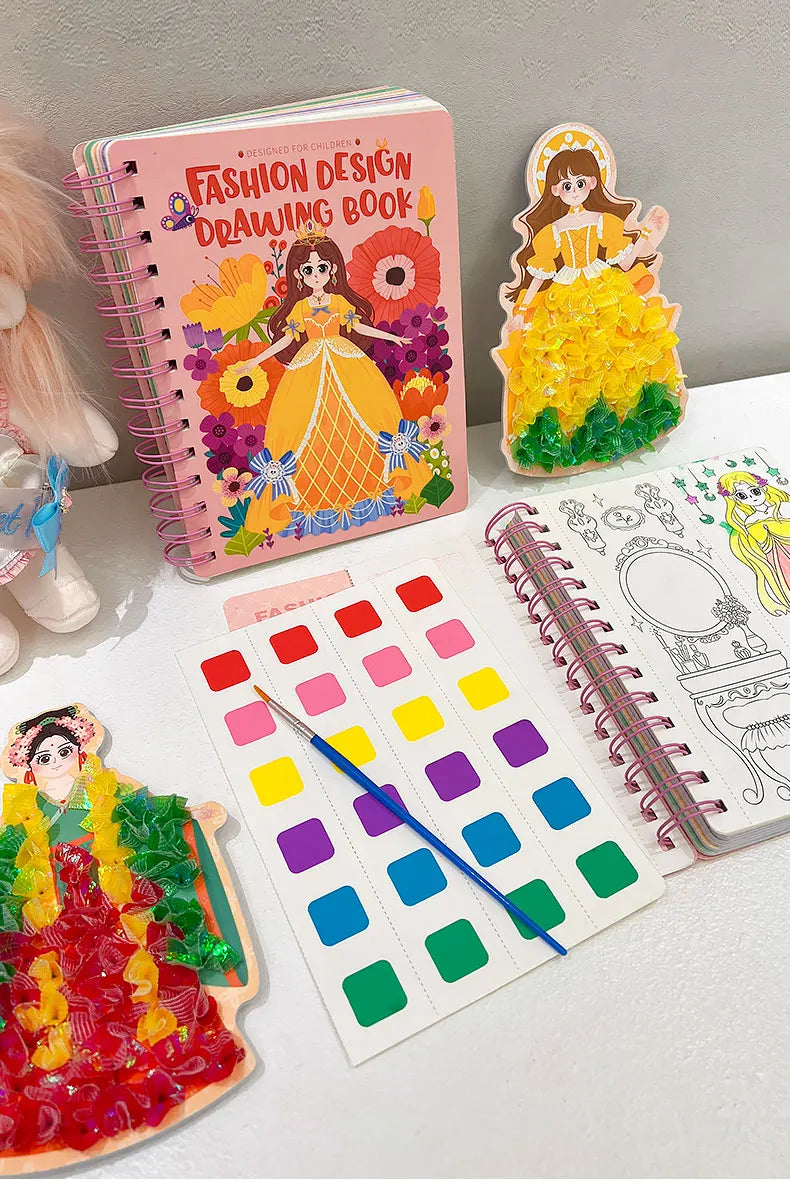 Children's Fabric Art Craze Poke Drawing Craft Toys DIY Creative Puzzle Puncture Painting Poking Sticker For Kids Birthday Gifts