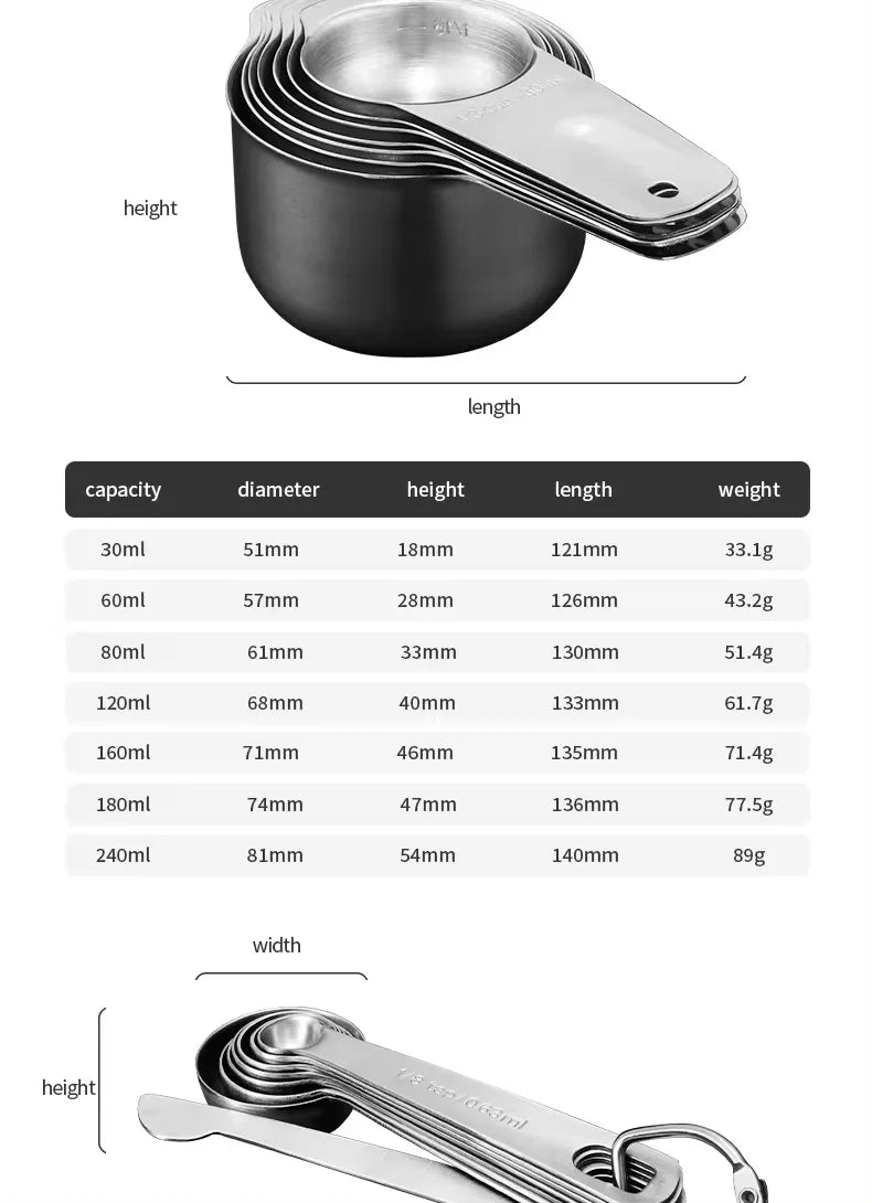 stainless steel measuring cup and spoon  Teaspoon measuring tools for cooking and baking
