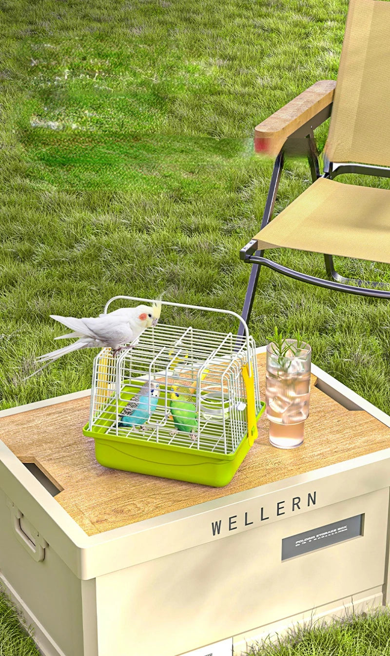 Bird Transport Cage Portable Double Shoulder Bird Carrier Bag Parrot Standing Stick for Outgoing Travel Lovebirds Bird Supplies