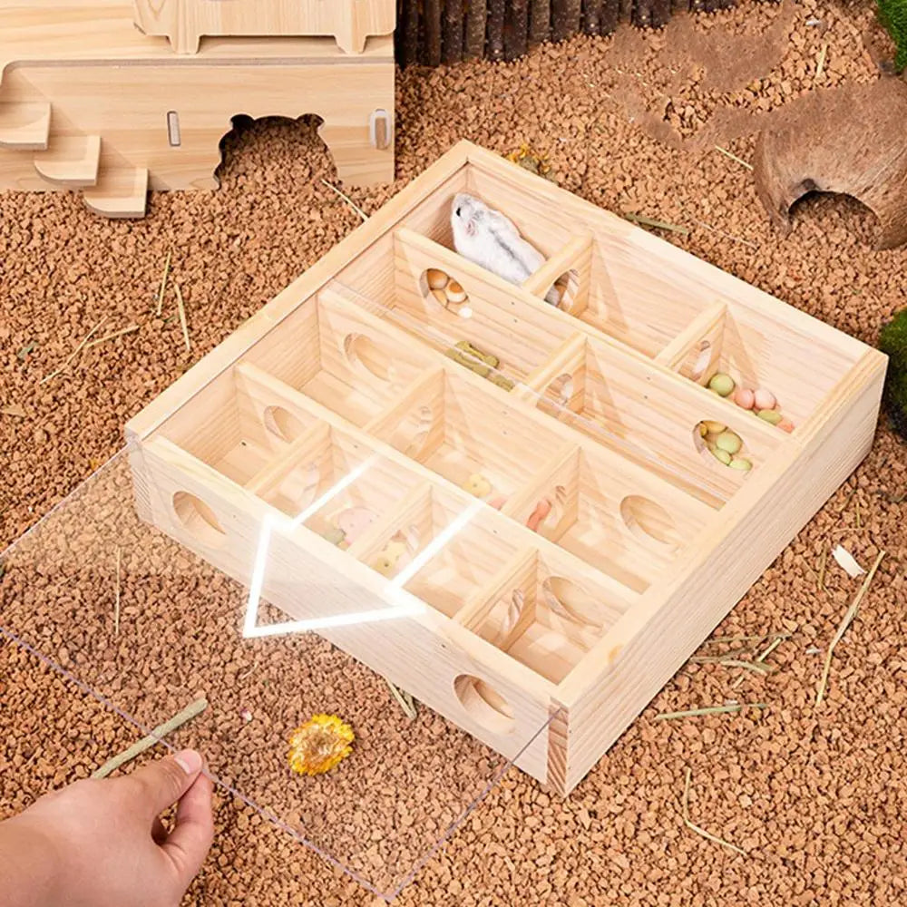 wooden maze Hamster toy intellectual development Small Pet Animals Activity Center Hamster Engaging Play supplies