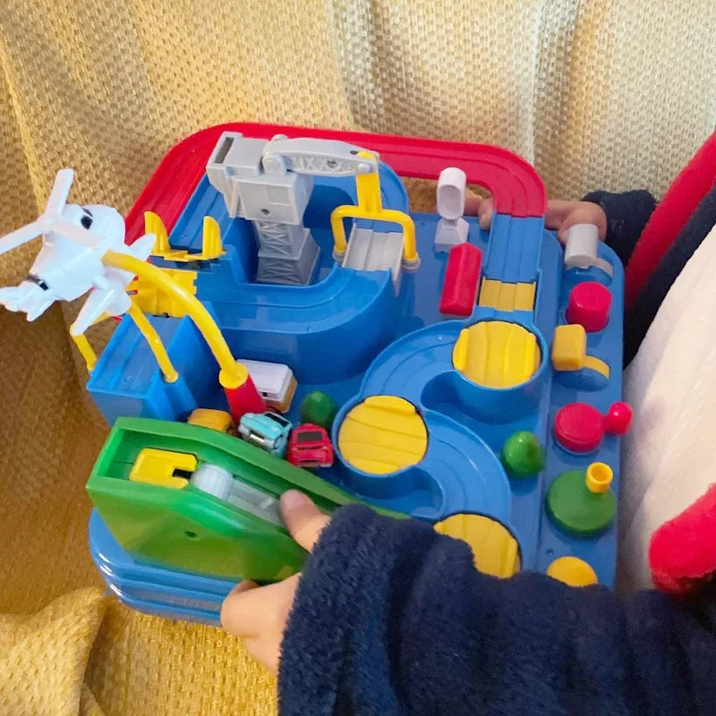 Racing Rail Car Model Educational Toys Children Track Adventure Game Brain Mechanical Interactive Train Animals Space Rocket Toy