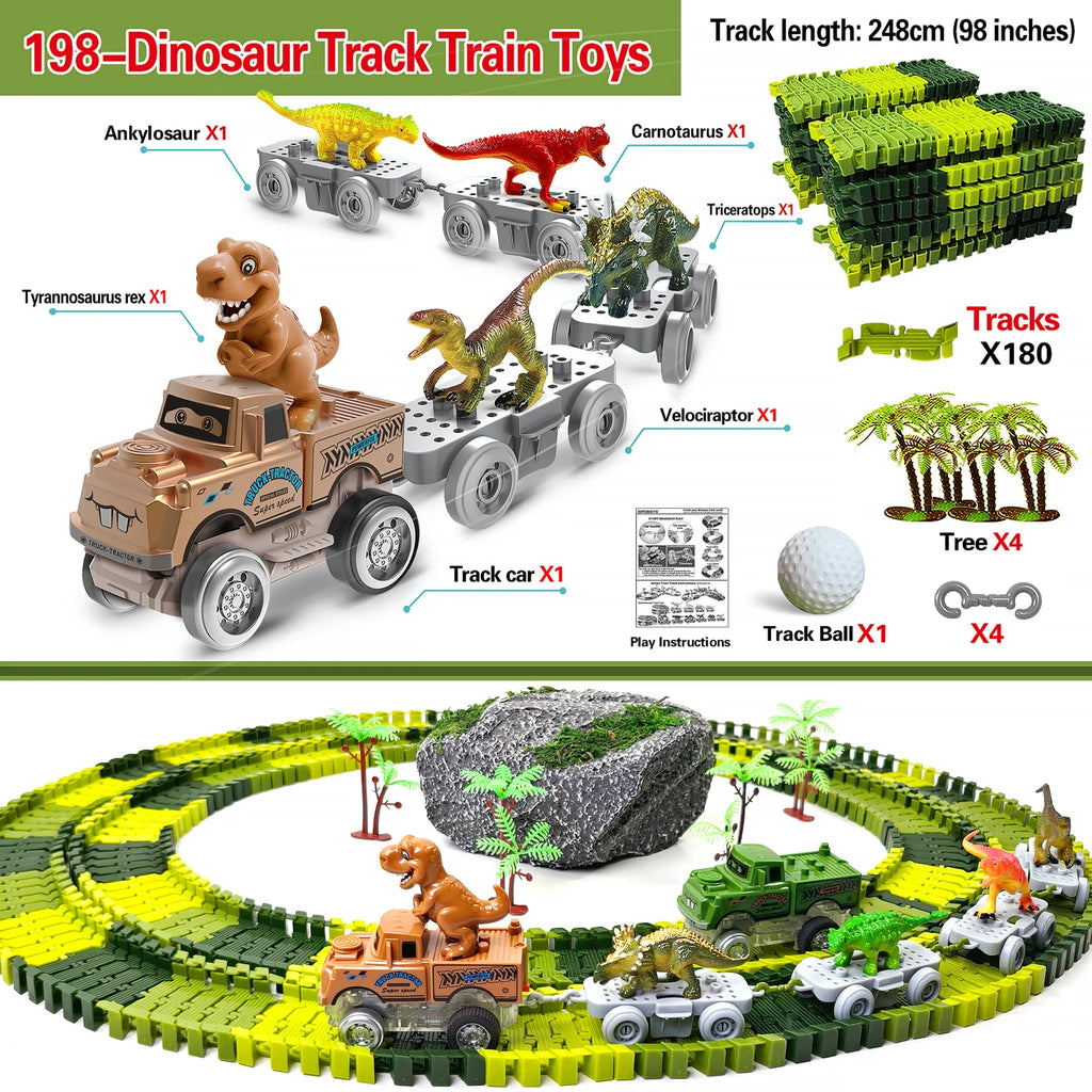 Tracks Cars Compatible Glow in the Dark LED Flashing Light Toy Cars Set for Most Race Tracks - Light up Cars for Kids
