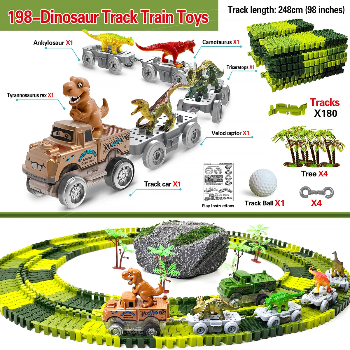 Tracks Cars Compatible Glow in the Dark LED Flashing Light Toy Cars Set for Most Race Tracks - Light up Cars for Kids