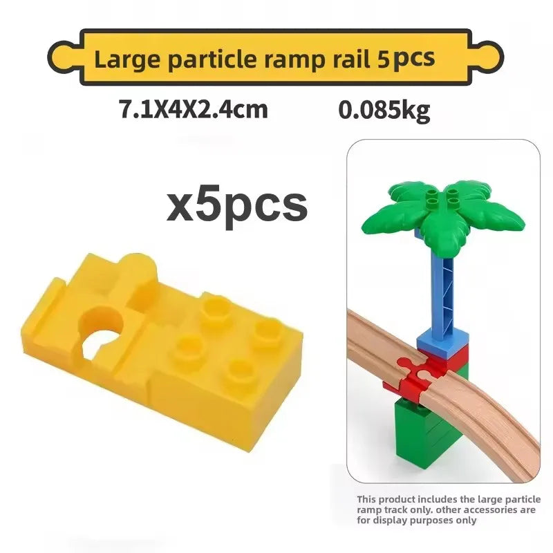 All Kinds Connectors Wooden Train Track Accessories Universal Plastic Building Blocks Adapters Fit for Brand Wooden Track Toys