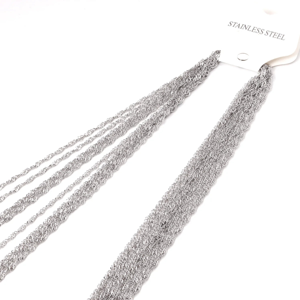 LUXUKISSKIDS Singapore Twisted Wholesale Chains Necklace 10pcs/lots Golden/Steel 2mm DIY Making Chain 18"20"22"24inch No Fade