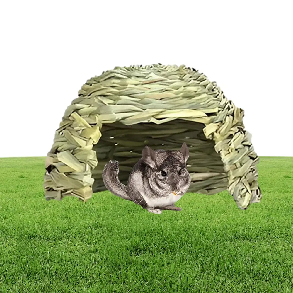 Grass House For Rabbits Folding Beds Guinea Pig Hideouts Small Animal Play Hideaway Bed Habitat Decor Hay Bed Playhouse For