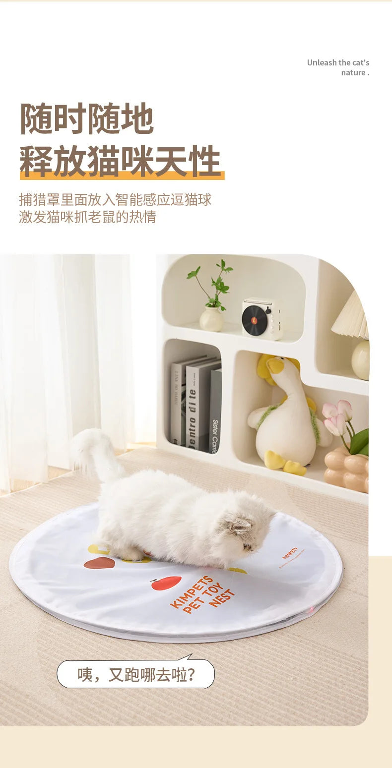 Cat Toy Electric Cat Teaser Ball Automatic Hunting Cover Pet Toy Self-Entertainment Boredom Buster