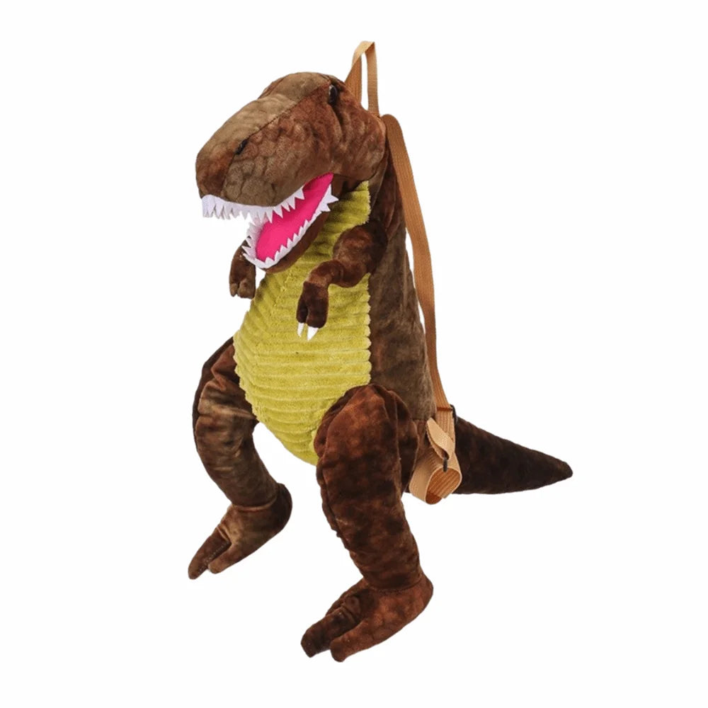 Creative Cartoon Dinosaur Backpack Simulation Dinosaur Large Capacity Plush Dinosaur Doll Adjustable Straps 40cm