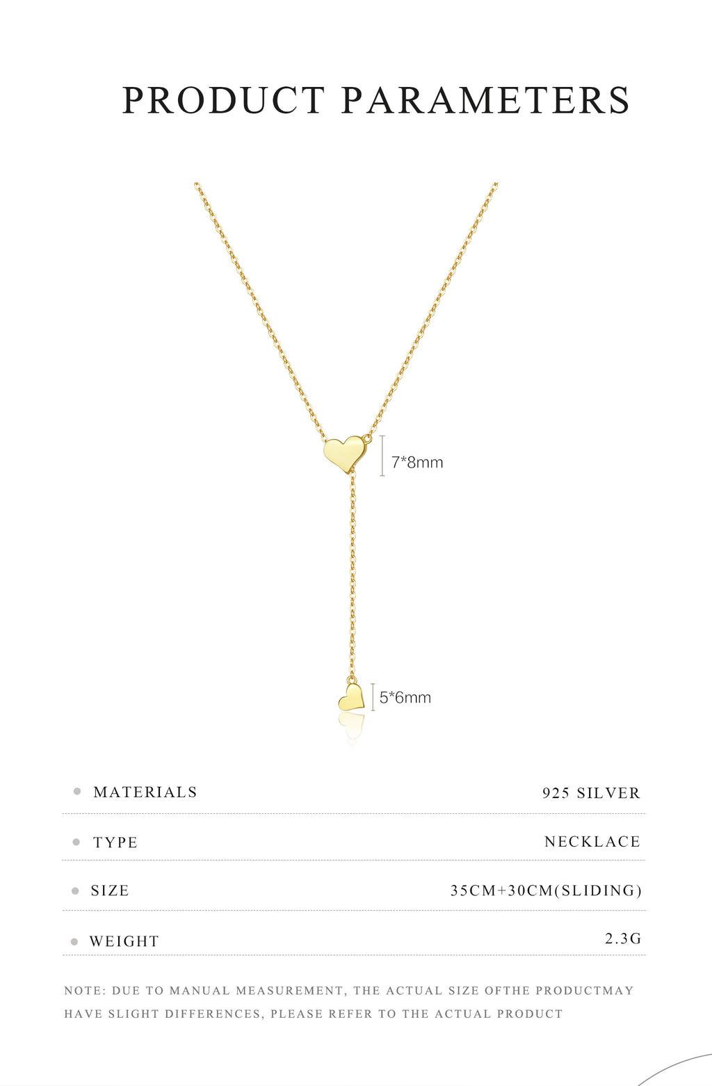 ANDYWEN 925 Sterling Silver Gold Adjustable Chain Heart Pendant Charm Necklace Drop Choker Resizable Women Luxury Jewekry