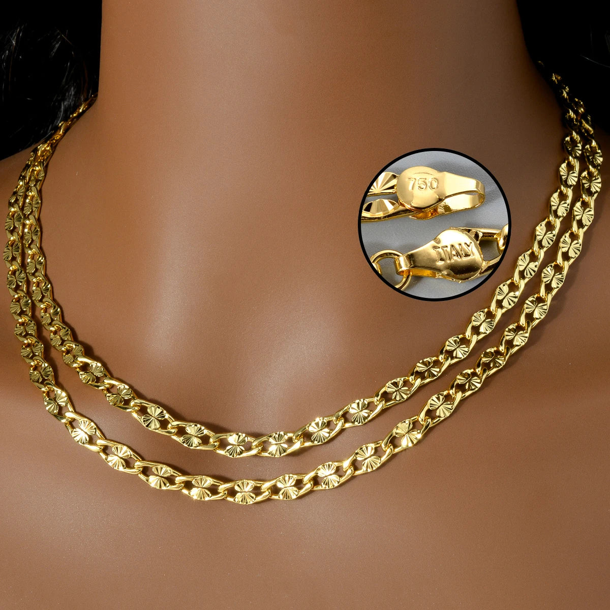 Sunny Jewelry Fashion Copper Chain Necklace Gold Plated For Women Man Daily Wear Party Wedding Engagement Jewelry Gift