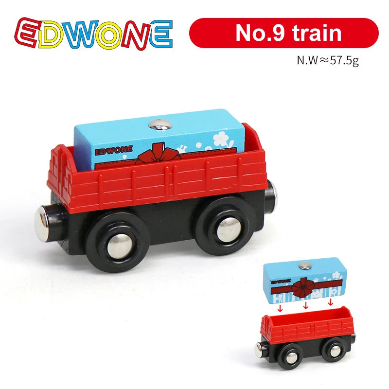 1pcs Magnetic Train Toys Wooden Train Locomotive Car Truck Railway Accessories Fit for Wooden Tracks Toys Gifts
