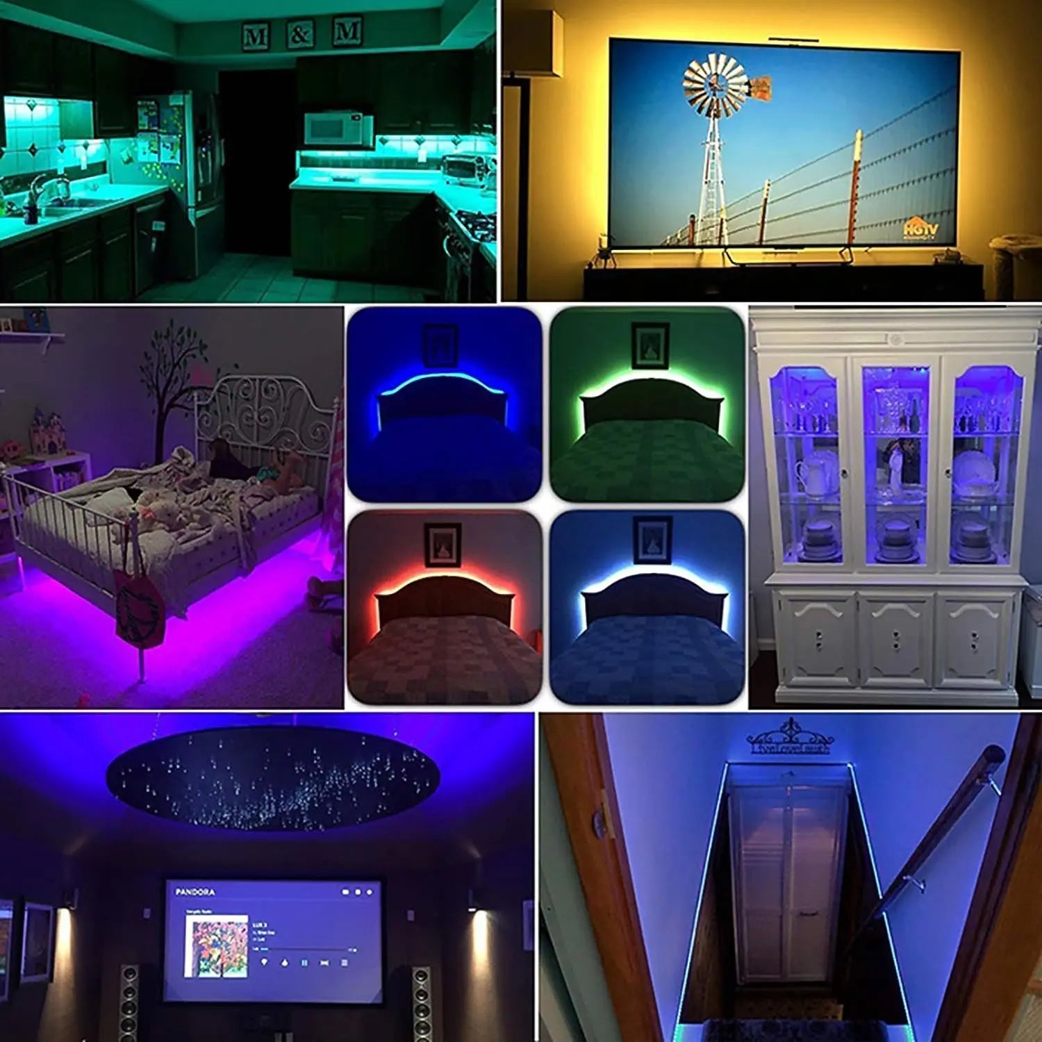 1 Roll of Low-Voltage 5V Light Strip 5050 Rgb Colorful Led Light Strip with Simple Three-Key Controller, Suitable for Computer and Tv Backgrounds, Gaming Atmosphere, Holiday Music Stage Parties, and Home Decoration