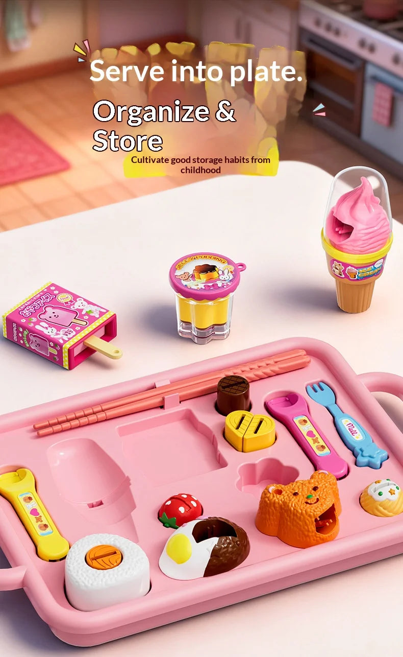 Children's Pudding Feeding Toy Jelly Strawberry Pudding Set Children's Pretend Play Set Girls' Toys