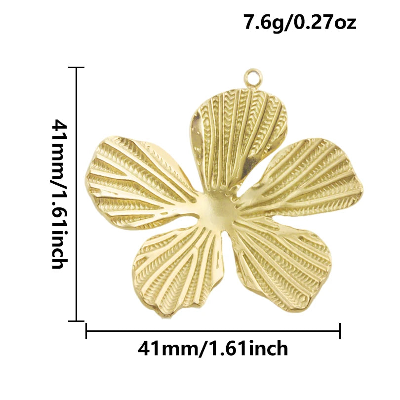 5pcs Stainless Steel Bee Spider Cicada Butterfly Dragonfly Flower Tree Grass Pendants Insects Charms Jewelry Making Accessories