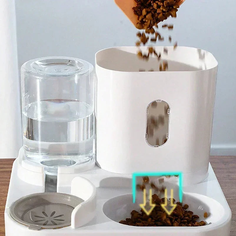 A1 Automatic 2-in-1 Feeder Dog Cat Food Bowl and Water Feeding Device Pet Large Dispenser Puppy Pet Kitten Bowl Accessories 1