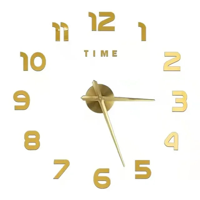 2026 Modern Design Large Wall Clock 3D DIY Quartz Clocks Fashion Watches Acrylic Mirror Stickers Living Room Home Decor Horloge