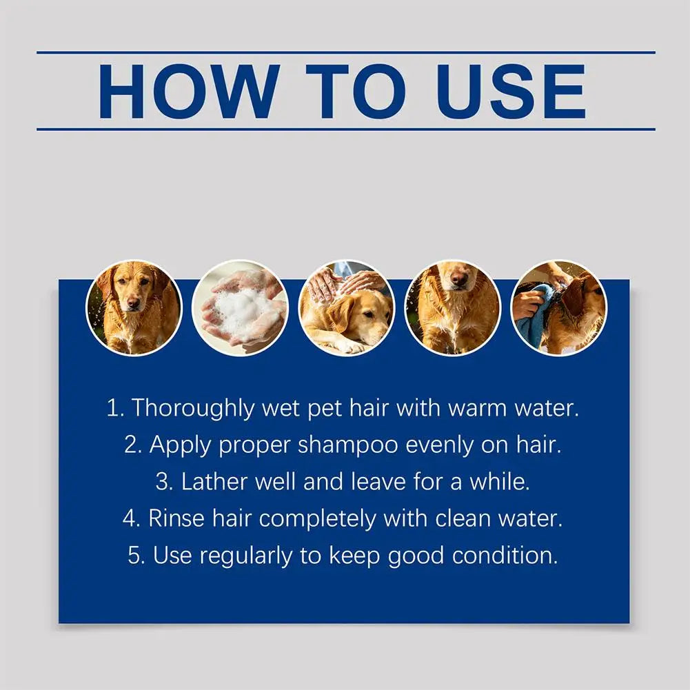 100ml Pet Flea & Tick Cleansing Shampoo Gentle Soothing Deodorizing Bath Wash For Dogs Cats Deep Cleaning Remove Lice Mite