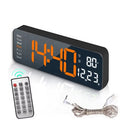 USB Smart Mute LED Electronic Wall Clock Modern Desk Clock Night Alarm Minimalist Thermometer Clock Home Decor For Room