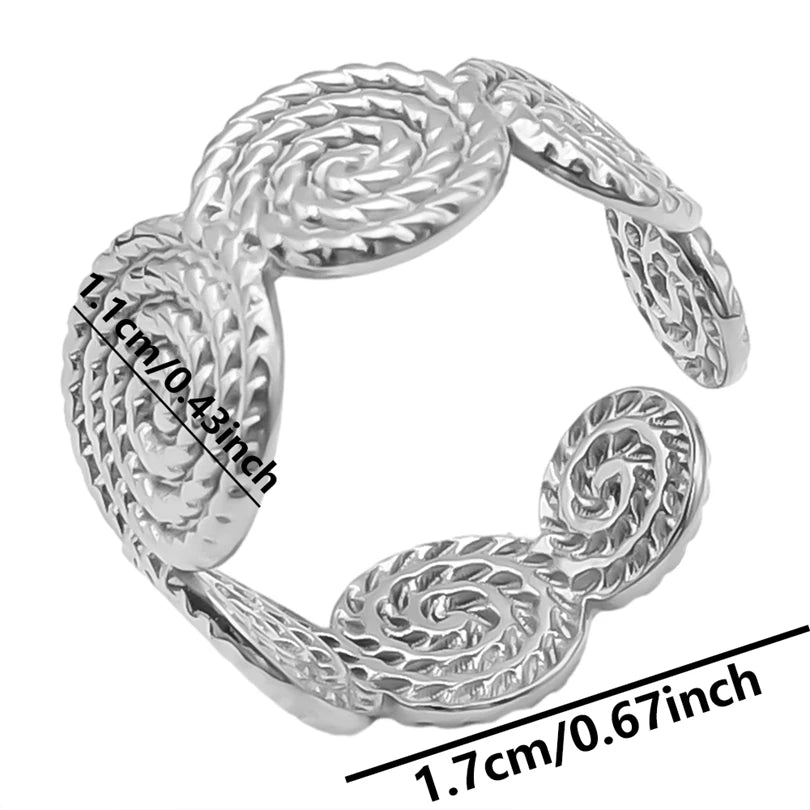 1pcs Classic Tiger Eye Real Stone Open Adjustable Stainless Steel Rings For Women Men Accessories Gold Color Finger Jewelry Ring